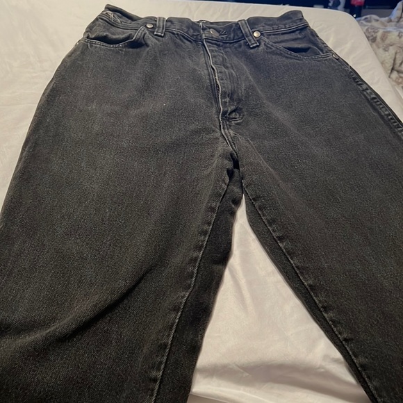 Bareback Wrangler Jeans Sz 9/10x36 Washed Black 100%Cotton Jeans RARE Old School - Picture 2 of 10